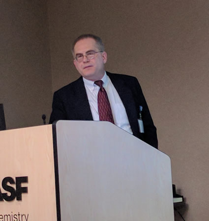 Scott Brown of Lonza discussed trends and issues related to biocides used to protect paints and coatings at our March meeting at BASF in Shakopee.